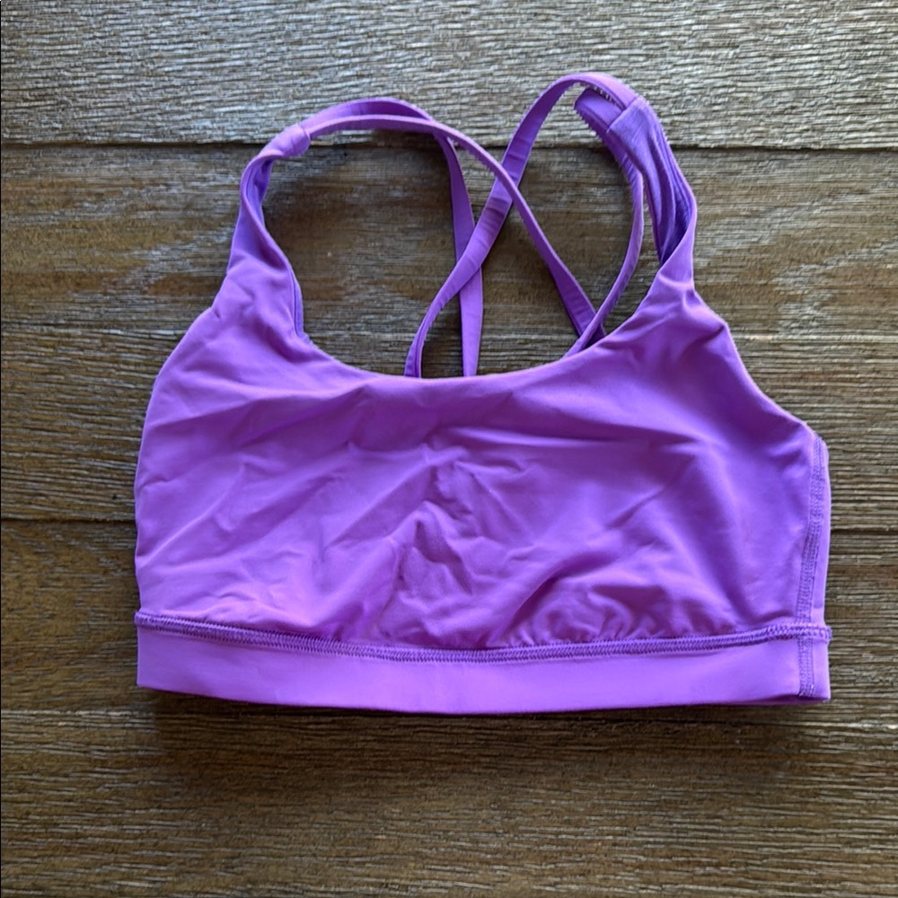 Lululemon Athletica Purple Bikini Top with Crossed Straps